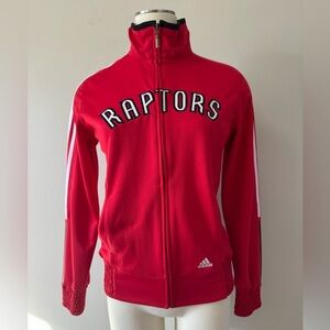 Adidas Raptors Red Basketball Jacket  Sz Small Unisex Warm Up Jacket